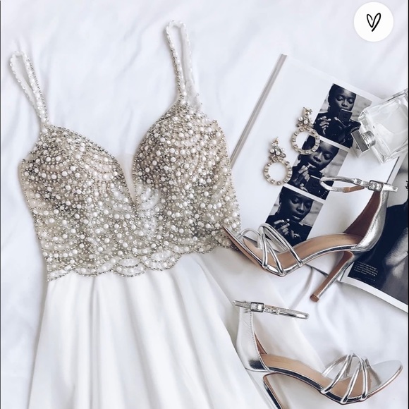 Beaded Rhinestone Maxi Dress | Poshmark